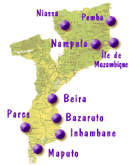 Carte Mozambique